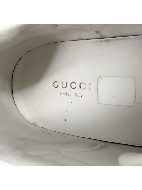Gucci Pearl-Embellished Ace Sneakers White Leather Size 38.5 US 8.5 Women's - Picture 14 of 15